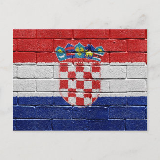 Carte Postale Drapeau de Croatie