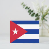 Carte Postale Drapeau de Cuba (Debout devant)