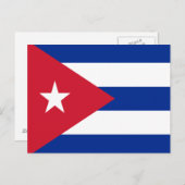 Carte Postale Drapeau de Cuba (Devant / Derrière)
