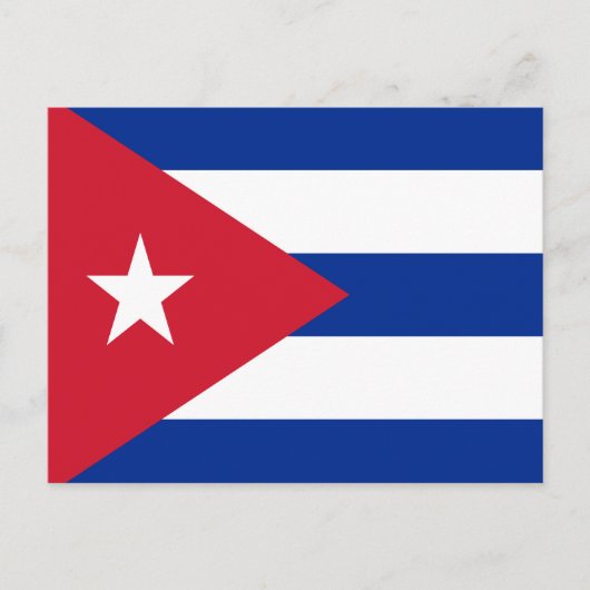 Carte Postale Drapeau de Cuba (Devant)