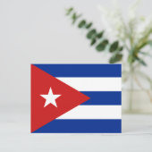 Carte Postale Drapeau de Cuba (Debout devant)