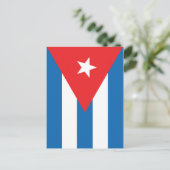 Carte Postale Drapeau de Cuba (Debout devant)