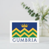Carte Postale Drapeau de Cumbria (à partir de 2025) (Debout devant)