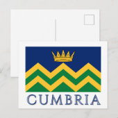 Carte Postale Drapeau de Cumbria (à partir de 2025) (Devant / Derrière)