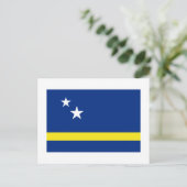 Carte Postale Drapeau de Curaçao (Debout devant)