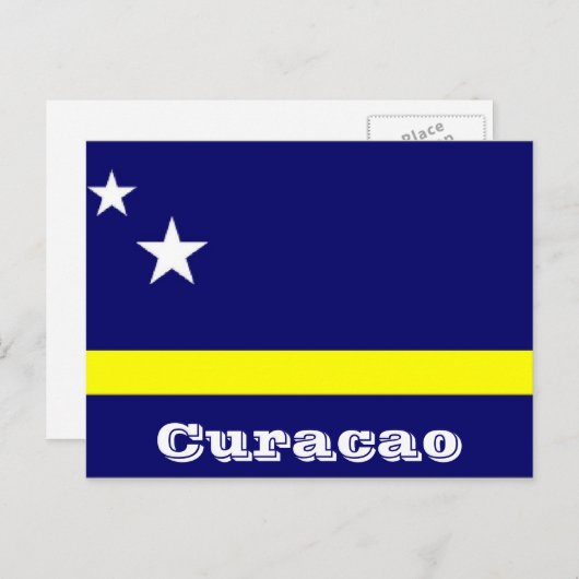 Carte Postale Drapeau de Curacao (Devant / Derrière)