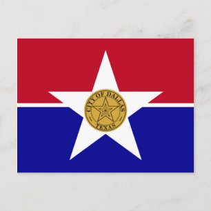 Carte Postale Drapeau de Dallas (Texas)