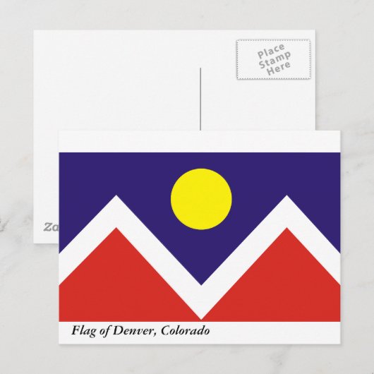Carte Postale Drapeau de Denver (Devant / Derrière)