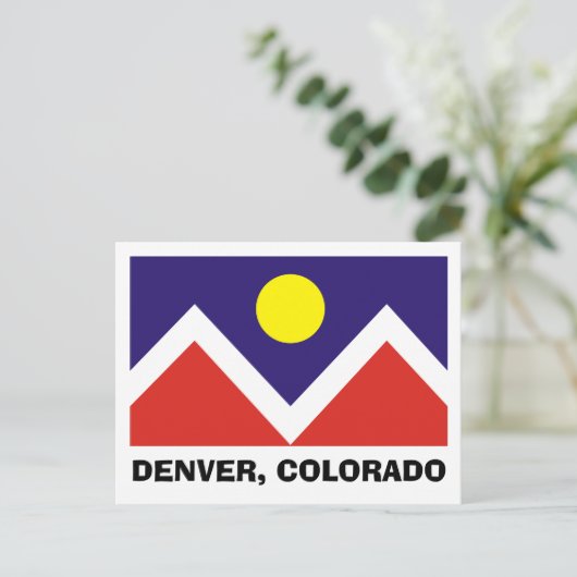 Carte Postale Drapeau de Denver, le Colorado (Debout devant)