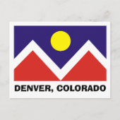 Carte Postale Drapeau de Denver, le Colorado (Devant)