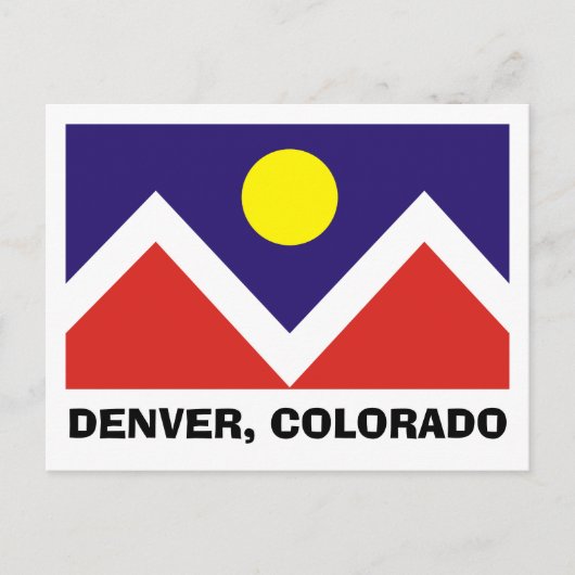 Carte Postale Drapeau de Denver, le Colorado (Devant)