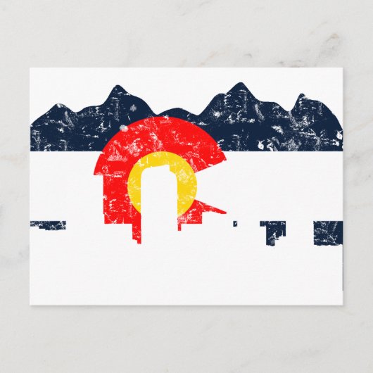 Carte Postale Drapeau de Denver le Colorado (Devant)