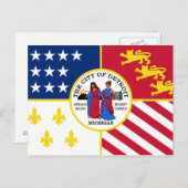 Carte Postale Drapeau de Détroit (Devant / Derrière)