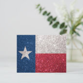 Carte Postale Drapeau de Faux Parties scintillant Texas (Debout devant)