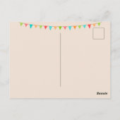 Carte Postale Drapeau de fête d'anniversaire Photo Merci (Dos)