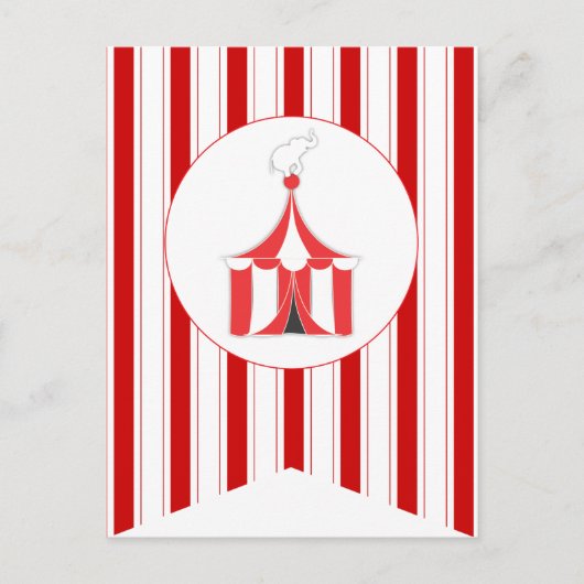 Carte Postale Drapeau de fête de tente de cirque Bunting Bannièr (Devant)