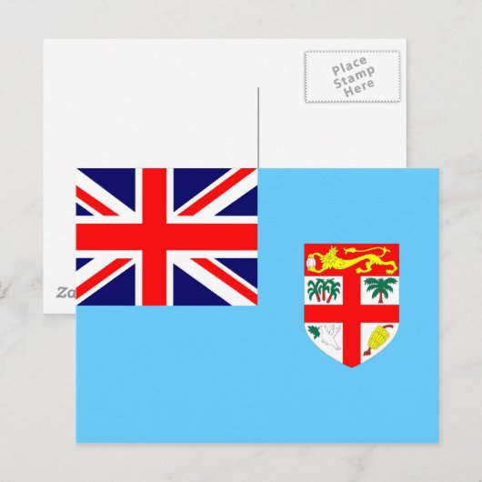 Carte Postale Drapeau de Fidji (Devant / Derrière)