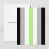 Carte Postale Drapeau de fierté agender (Devant / Derrière)