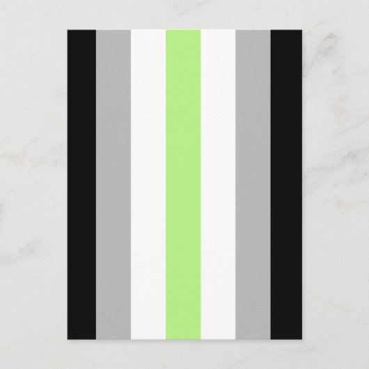 Carte Postale Drapeau de fierté agender (Devant)