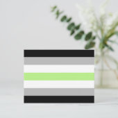 Carte Postale Drapeau de fierté agender (Debout devant)