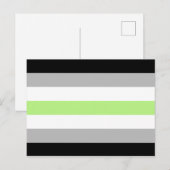 Carte Postale Drapeau de fierté agender (Devant / Derrière)