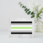 Carte Postale Drapeau de fierté agender (Debout devant)
