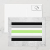 Carte Postale Drapeau de fierté agender (Devant / Derrière)