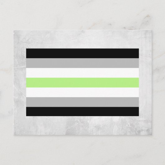 Carte Postale Drapeau de fierté agender (Devant)