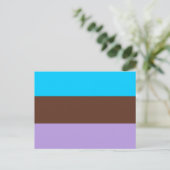 Carte Postale Drapeau de fierté androsexuelle (Debout devant)