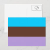 Carte Postale Drapeau de fierté androsexuelle (Devant / Derrière)
