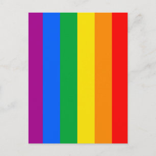 Carte Postale Drapeau de fierté arc-en-ciel LGBTQ+