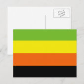 Carte Postale Drapeau de fierté aromantique (Devant / Derrière)