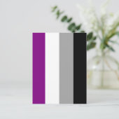 Carte Postale Drapeau de fierté asexué (Debout devant)