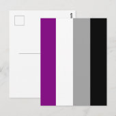 Carte Postale Drapeau de fierté asexué (Devant / Derrière)