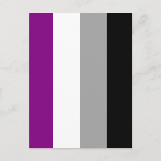 Carte Postale Drapeau de fierté asexué (Devant)