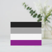 Carte Postale Drapeau de fierté asexué (Debout devant)