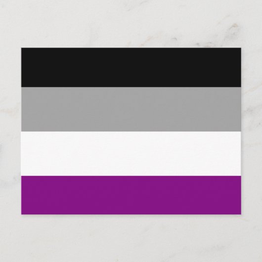 Carte Postale Drapeau de fierté asexué (Devant)