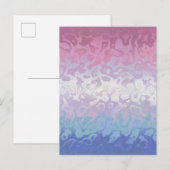 Carte Postale Drapeau de fierté bigender tripant ondoyant funky  (Devant / Derrière)