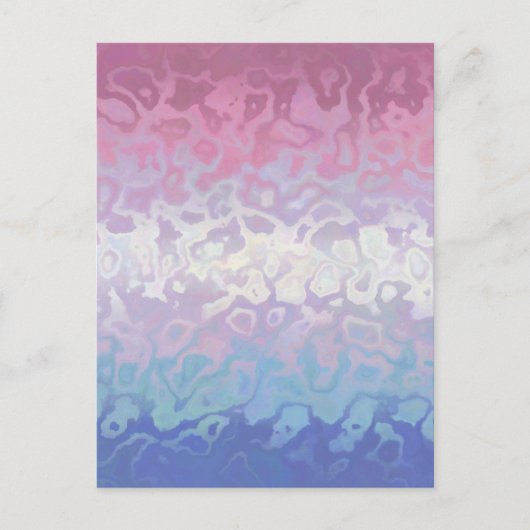 Carte Postale Drapeau de fierté bigender tripant ondoyant funky  (Devant)