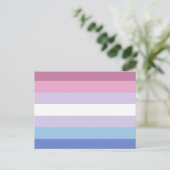 Carte Postale Drapeau de fierté bigendre (Debout devant)