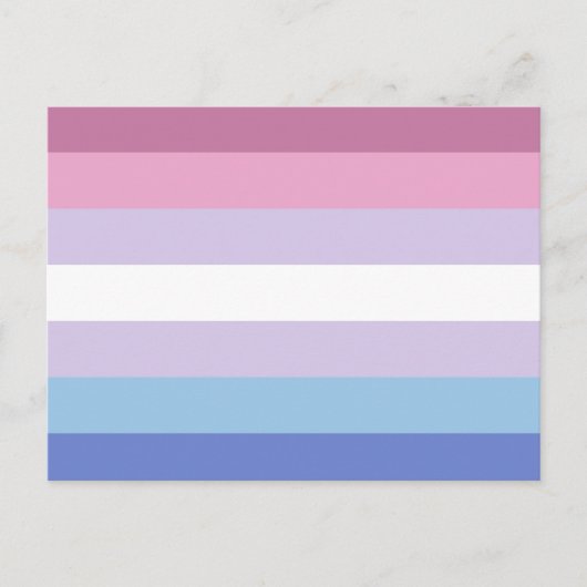 Carte Postale Drapeau de fierté bigendre (Devant)