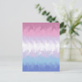 Carte Postale Drapeau de fierté bigenre abstrait pastel boho moe (Debout devant)