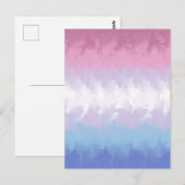 Carte Postale Drapeau de fierté bigenre abstrait pastel boho moe (Devant / Derrière)