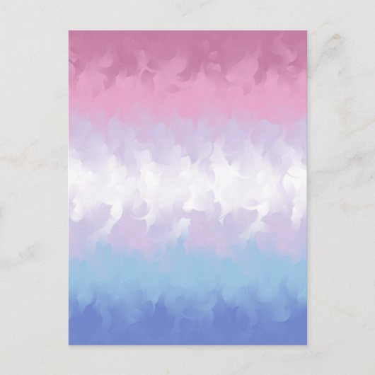 Carte Postale Drapeau de fierté bigenre abstrait pastel boho moe (Devant)