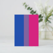 Carte Postale Drapeau de fierté bisexuel (Debout devant)