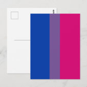 Carte Postale Drapeau de fierté bisexuel (Devant / Derrière)