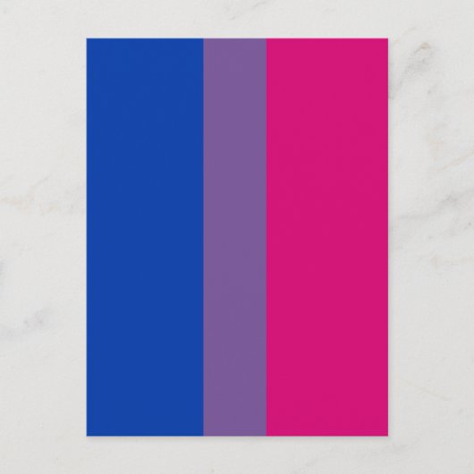 Carte Postale Drapeau de fierté bisexuel (Devant)