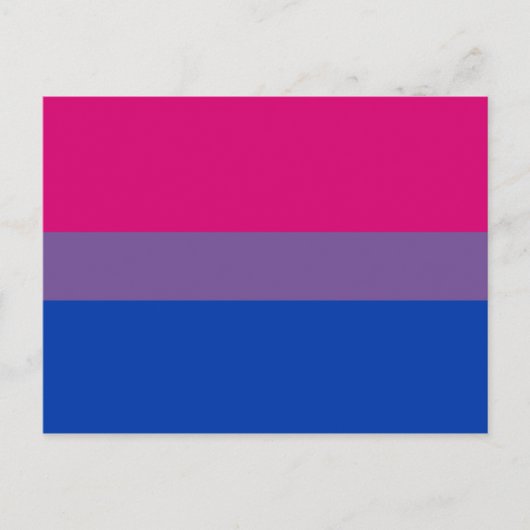 Carte Postale Drapeau de fierté bisexuel (Devant)