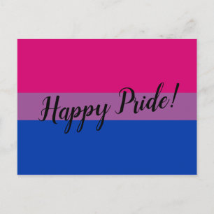 Carte Postale Drapeau de fierté bisexuel