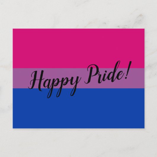 Carte Postale Drapeau de fierté bisexuel (Devant)